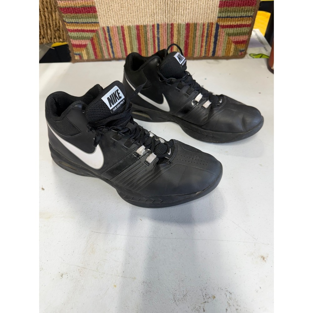 Nike Air Visi Pro 5 Mens Basketball Shoes Black White 653656-001 Size 12